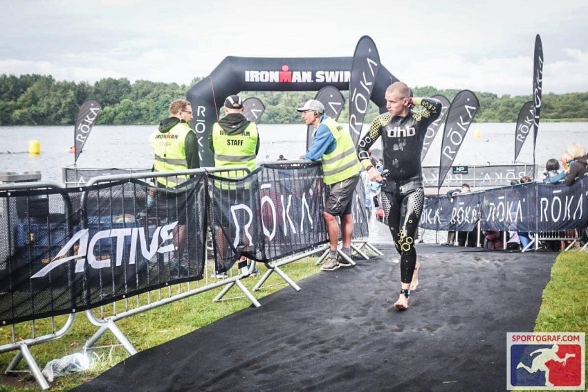 Alan after the 2.4 mile swim