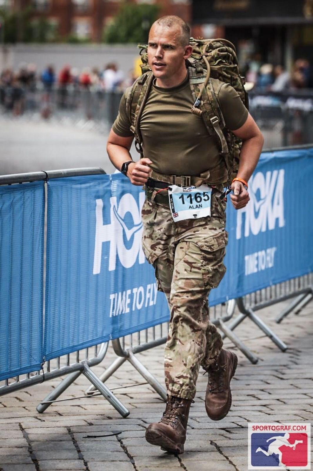 Alan Jones running the Bolton Ironman