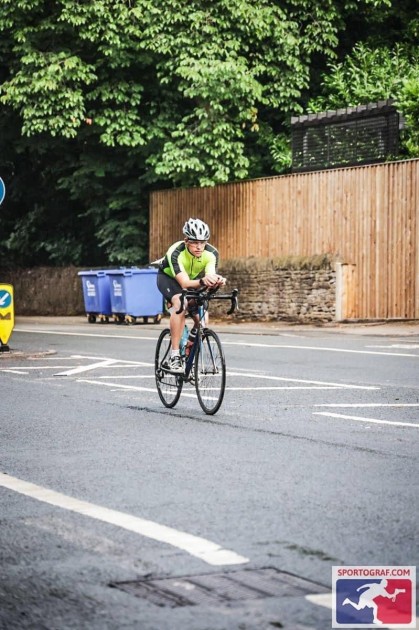 Alan during the 112-mile cycle ride