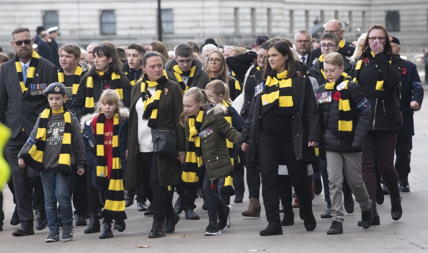 Scotty members at the 2019 Remembrance Parade at the Cenotaph in London