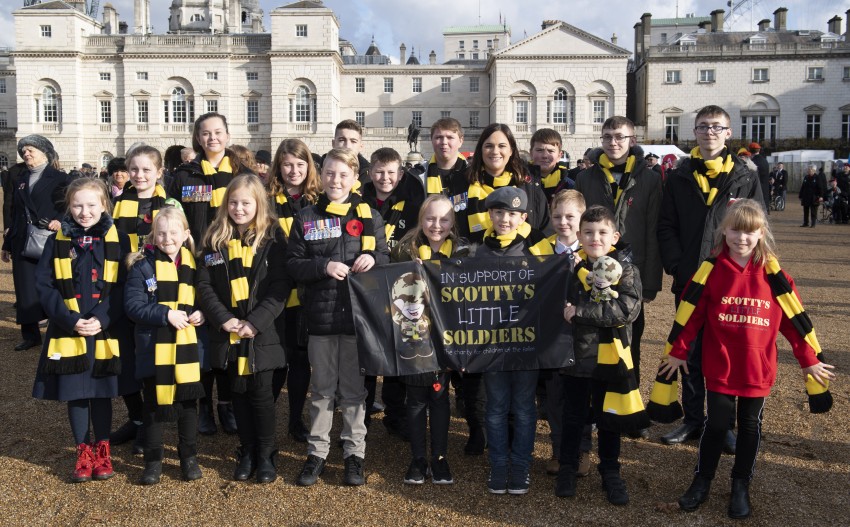 Nikki Scott and Scotty's Little Soldiers' Members at the 2019 Remembrance parade